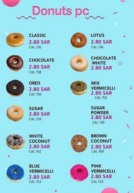1 11 Donut Time السعودية | منيو + فروع + اسعار